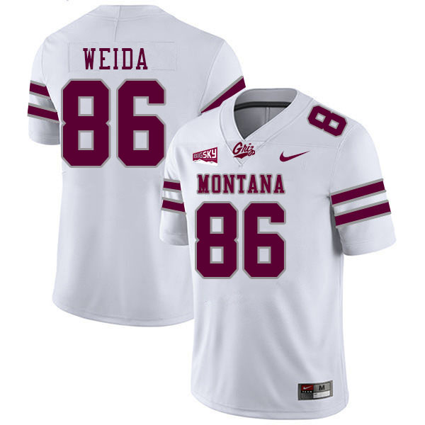 Montana Grizzlies #86 Joe Weida College Football Jerseys Stitched Sale-White
